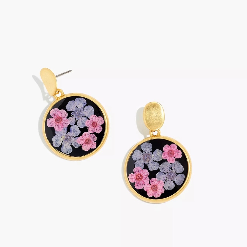 Madewell pressed flower stud earring